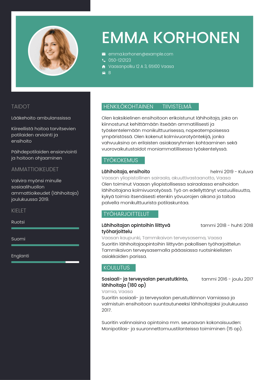 CV mallipohjat CV fi
